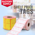 Recycled Paper Supermarket Price Tag Shelf Label For Retail Store